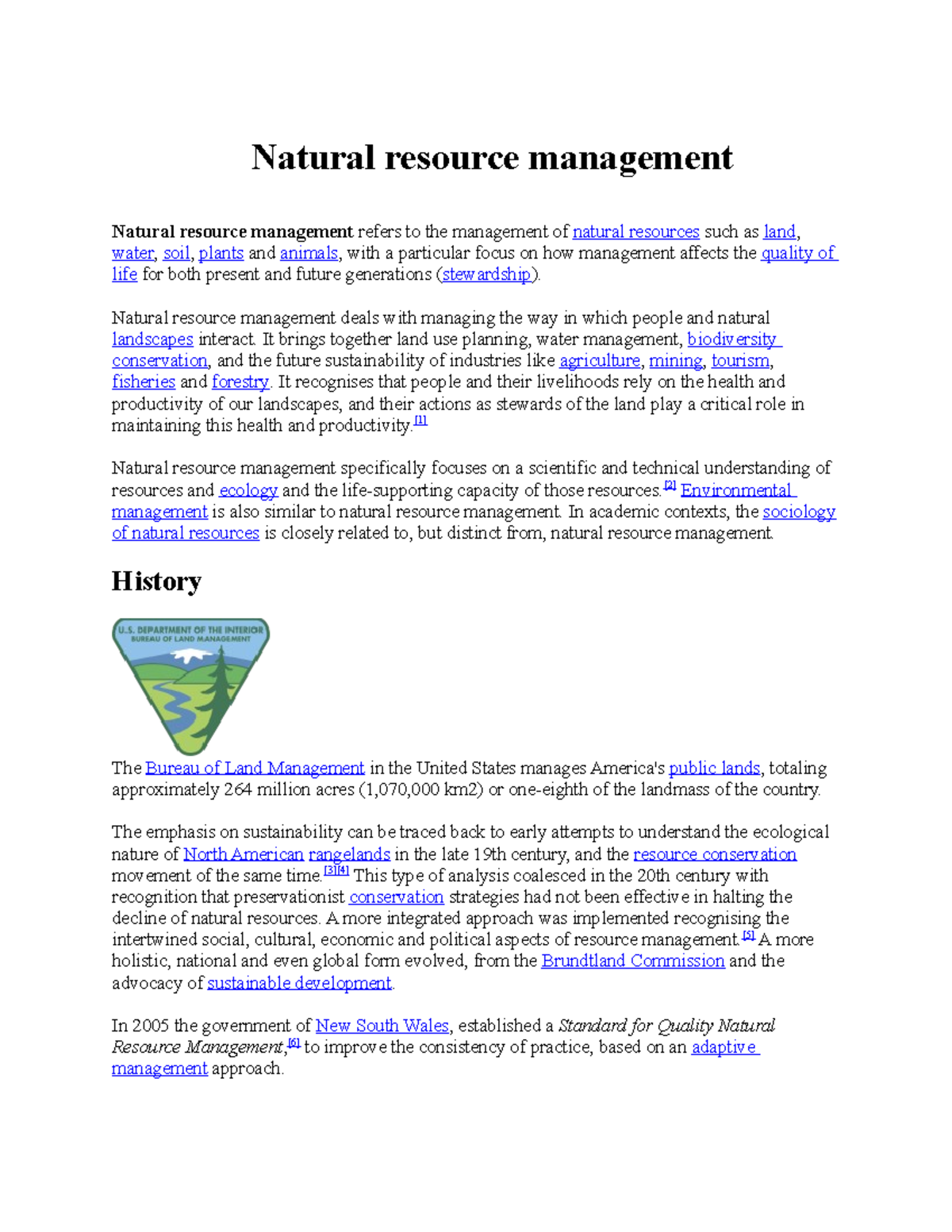 thesis in natural resources management