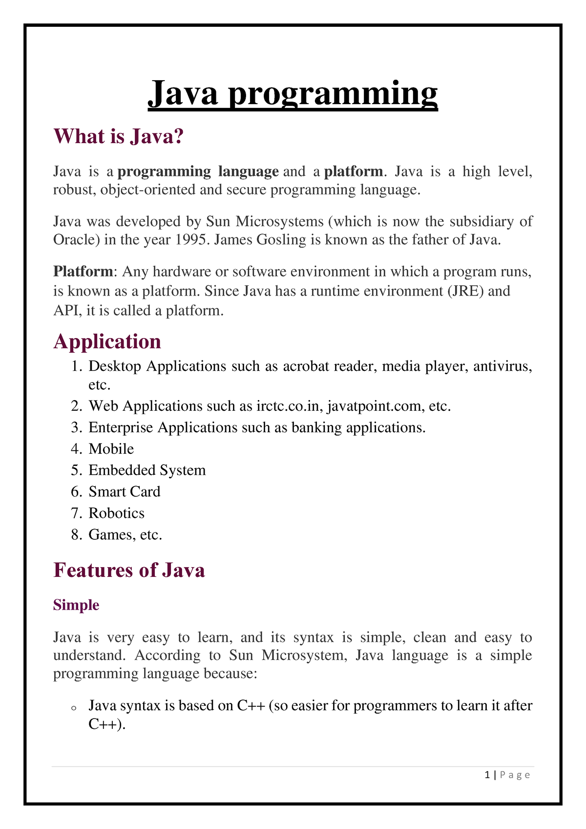 java-notes-java-programming-what-is-java-java-is-a-programming