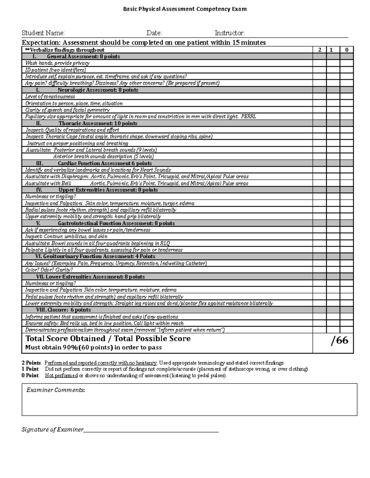 Basic Physical Assessment Rubric updated - Tracks 2-5(1) - Basic ...