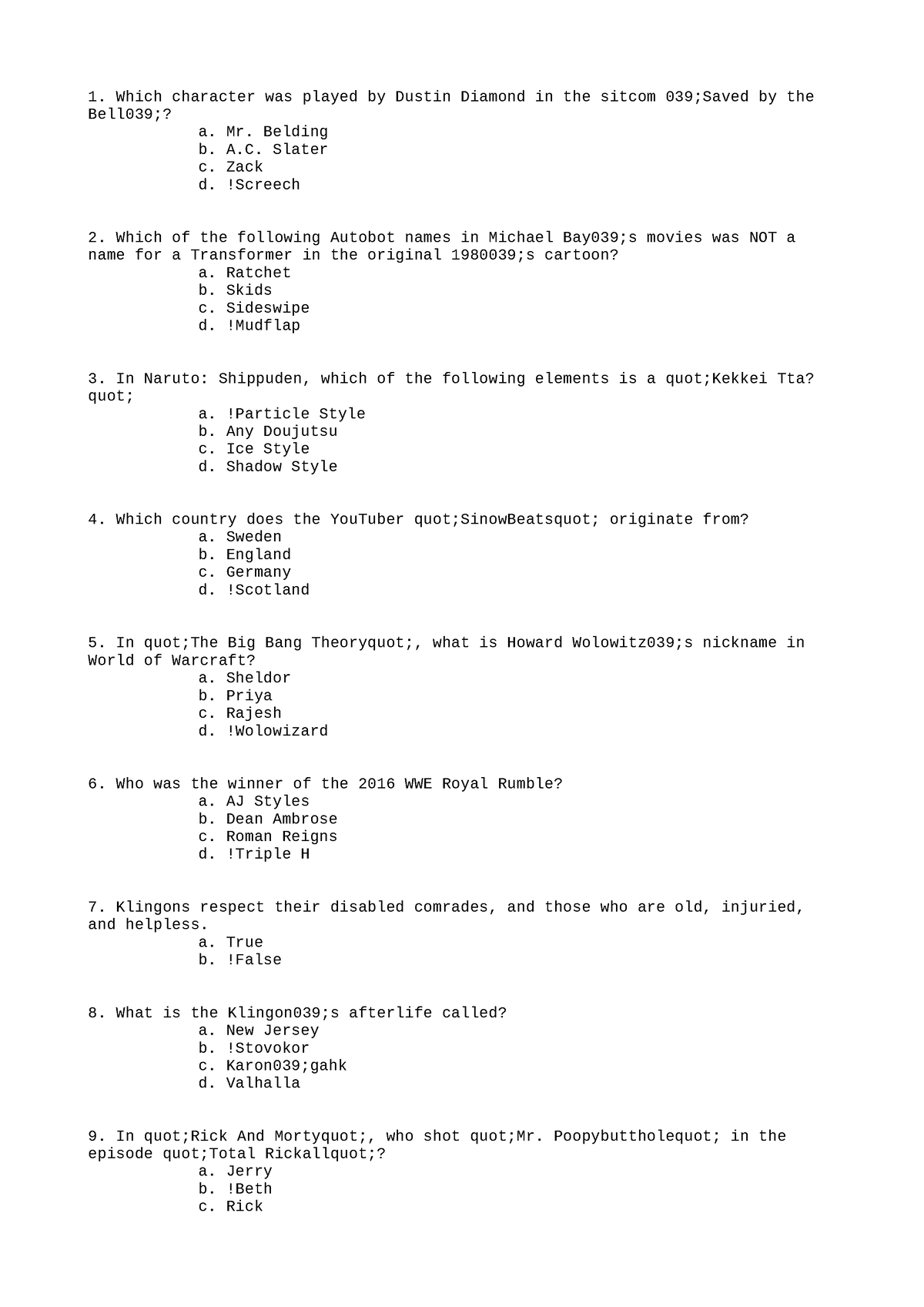 ENVI128 Pollution Abatement Study Fall 2021 4 - Which character was ...