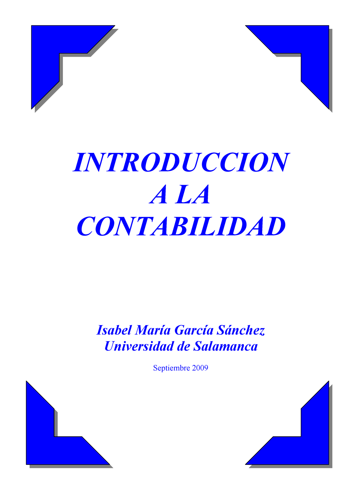 Introducción A La Contabilidad De Isabel Mª García Sánchez Fundamentos De Contabilidad 0698