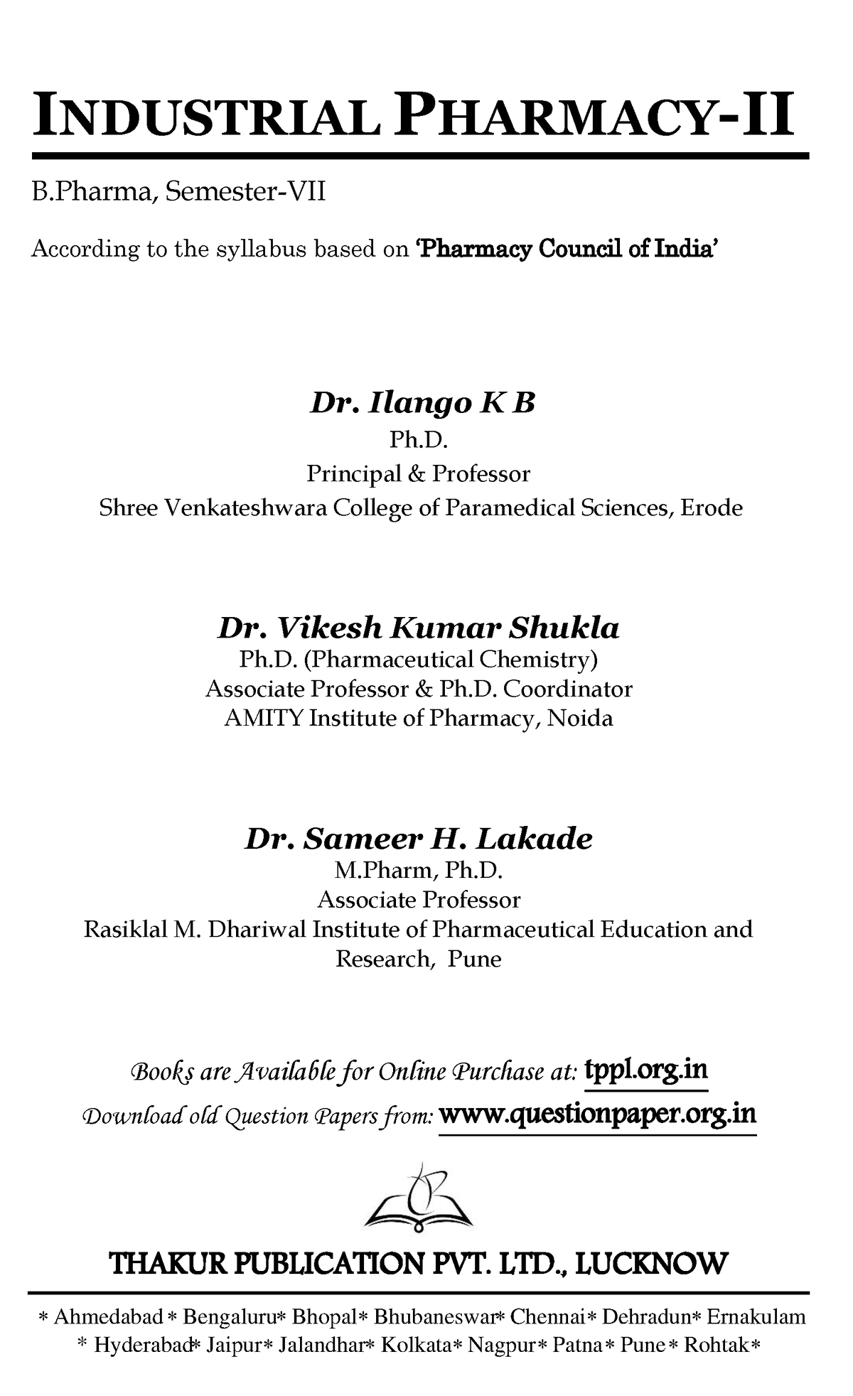 Instrumental Method Of Analysis - INDUSTRIAL PHARMACY-II B, Semester ...