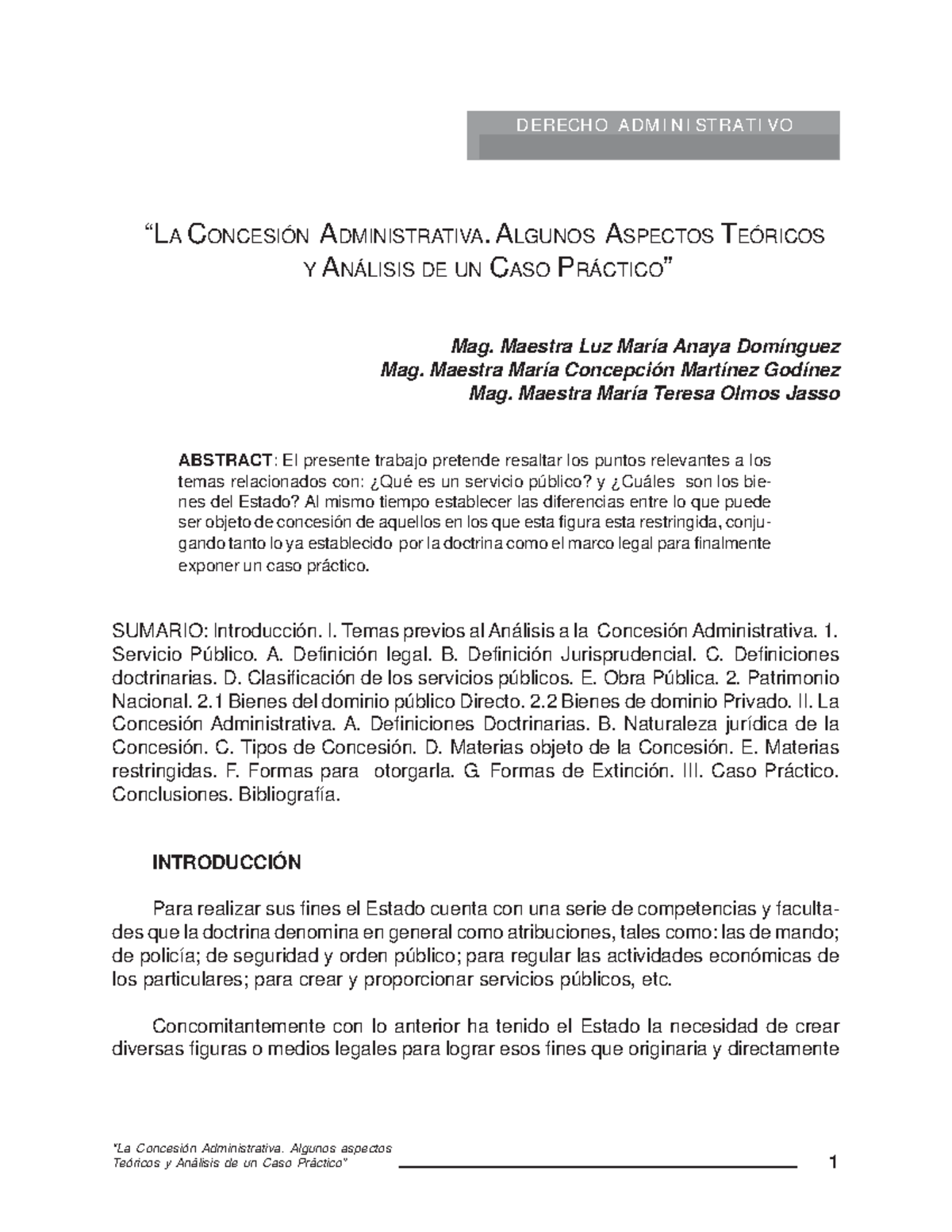 La concesión administrativa, funcionamiento de la administración ...