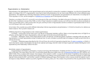 Regionalization Vs Globalization - Regionalization Vs. Globalization ...