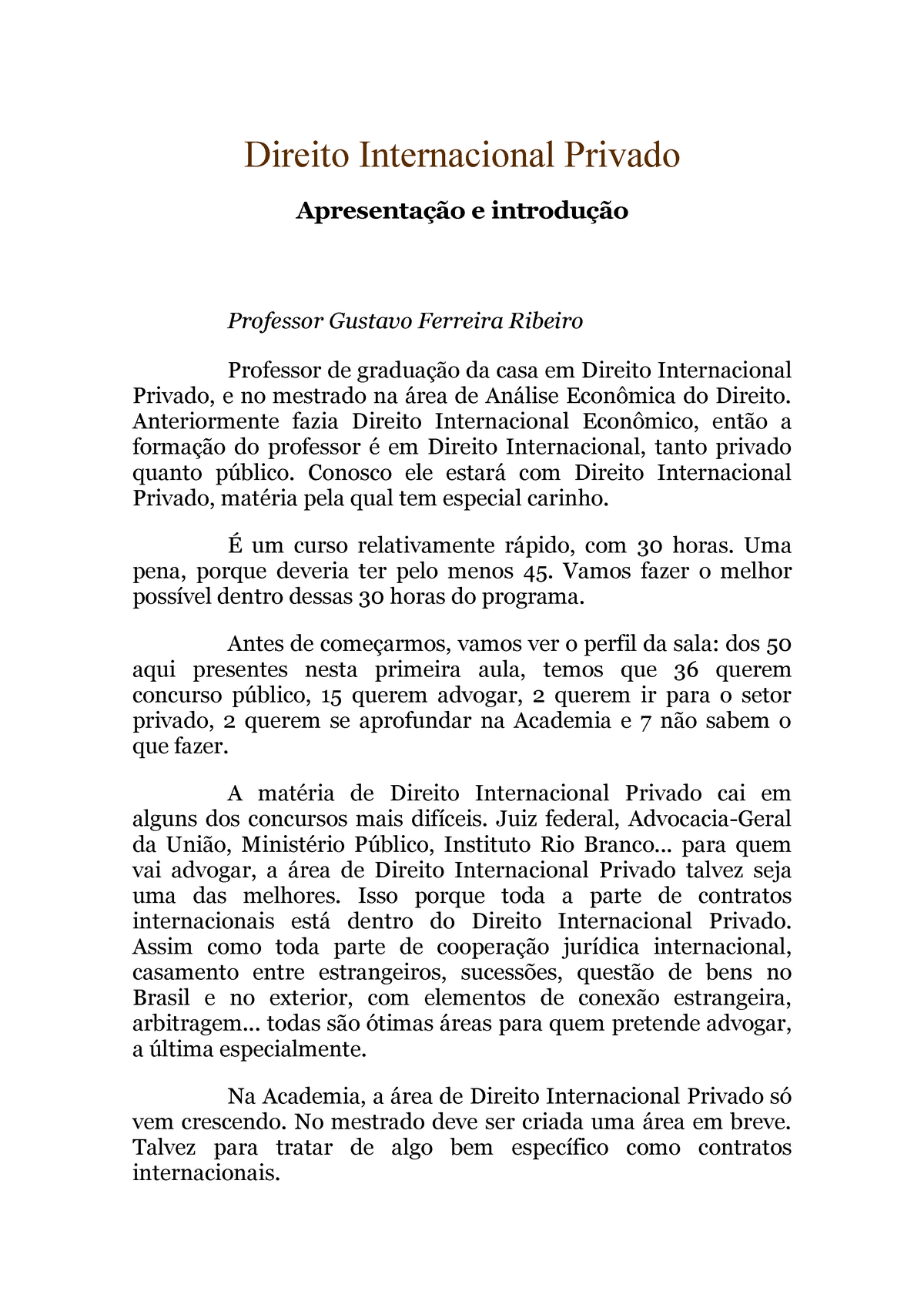 Direito Internacional Privado - Direito Internacional Privado ...