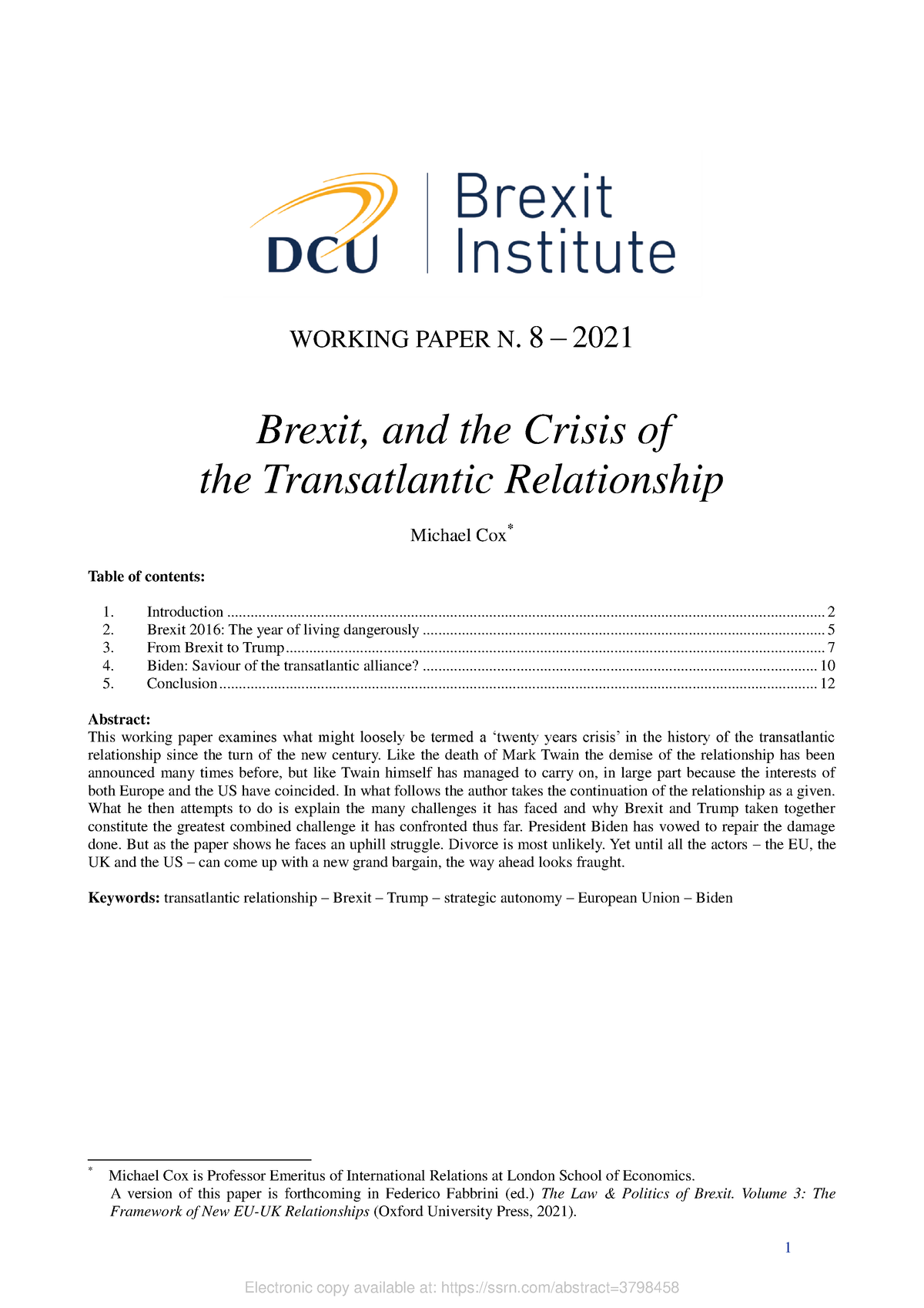 dissertation on brexit