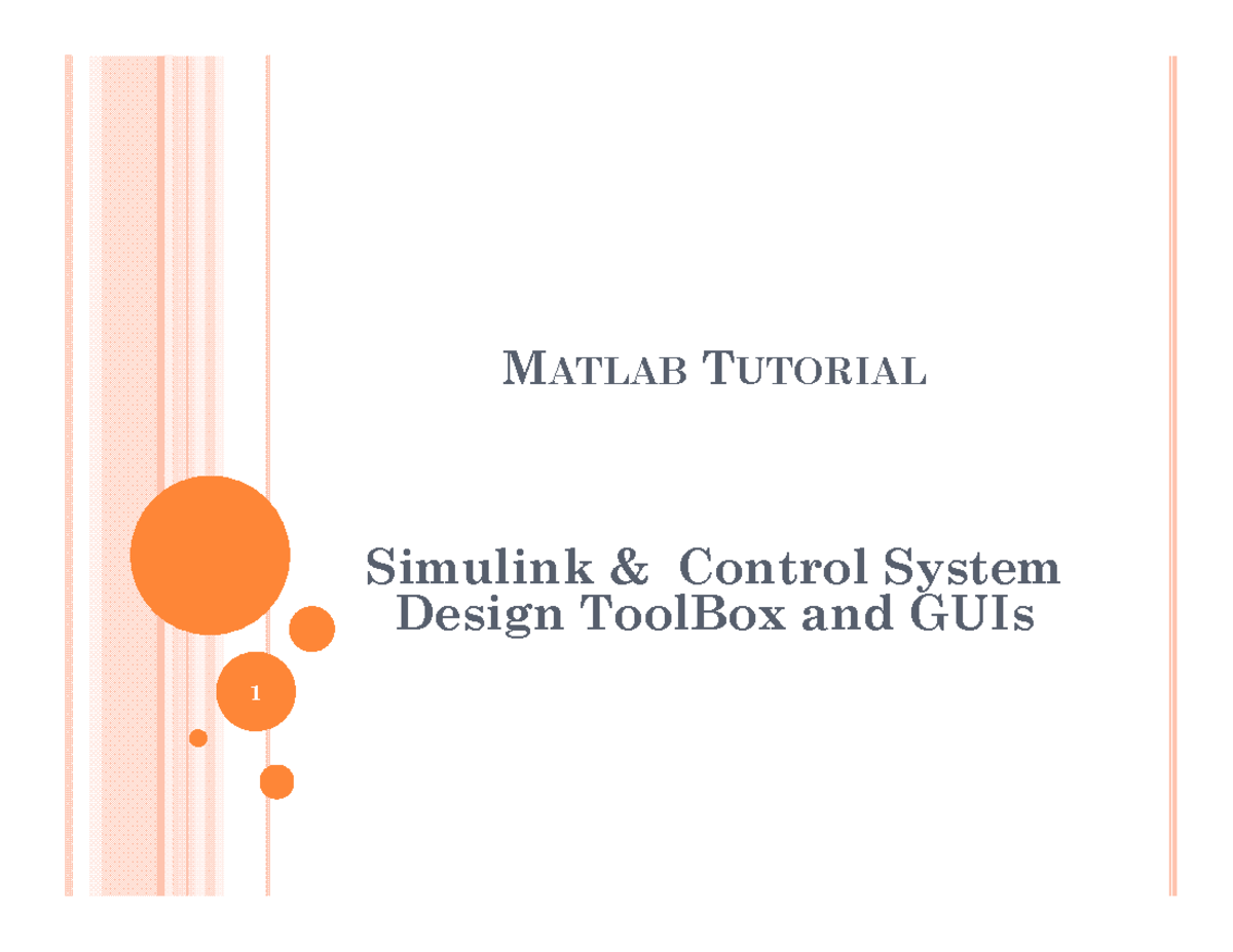 Matlab Control Simulink 2021 - - Studocu