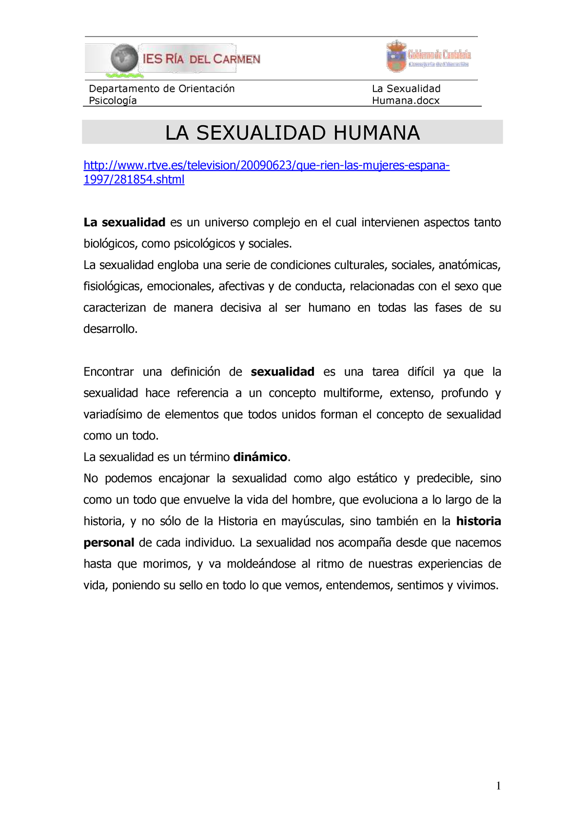 Att1379681077 Ensayos Departamento De Orientación Psicología La Sexualidad Humana La 8532