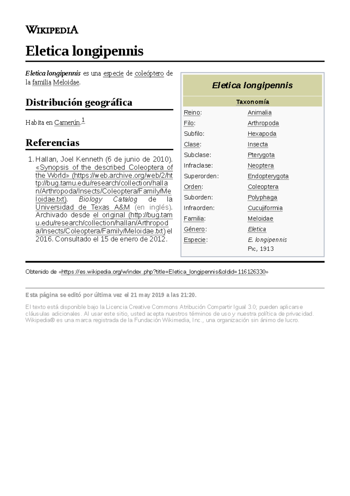 Eletica longipennis Comprensión y redacción de textos Eletica