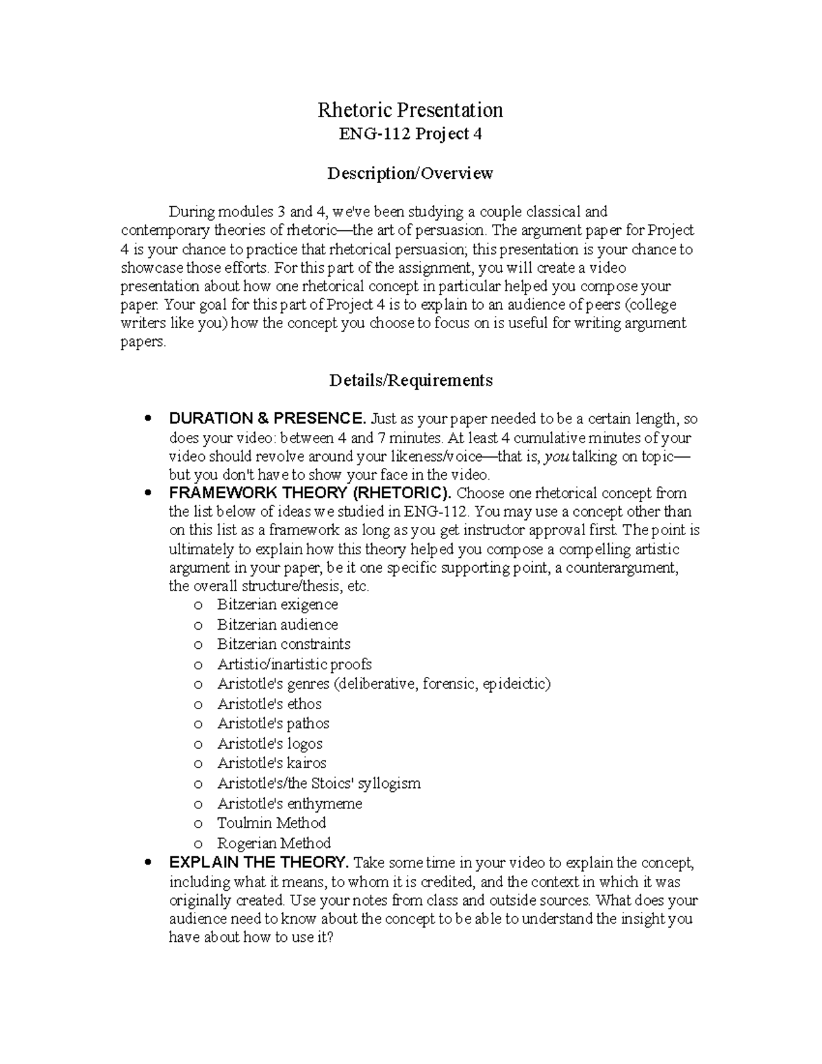 ENG 112 spring 2022 project 4 rhetoric presentation prompt GC v1(1 ...