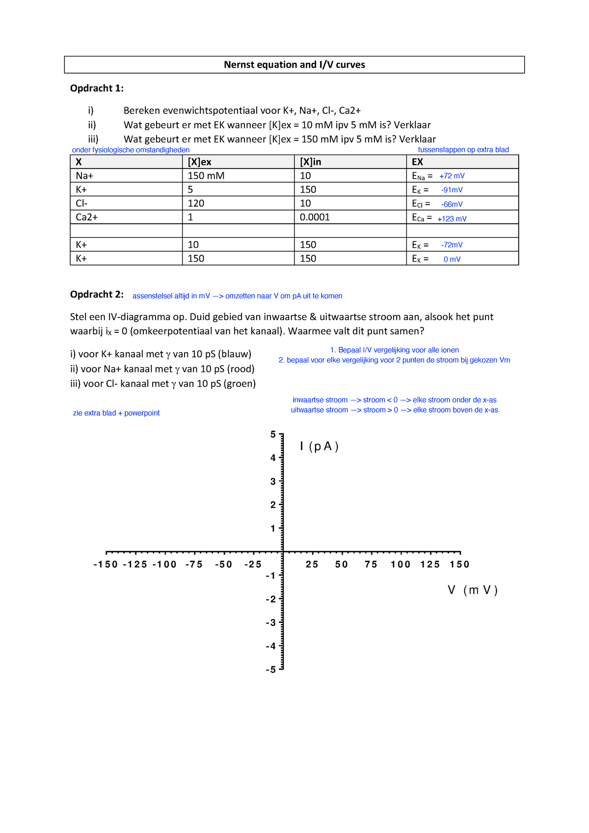 WZ 1 - Antwoorden Van Werkzitting 1 Van Het Vak Celbiologie Voor De ...