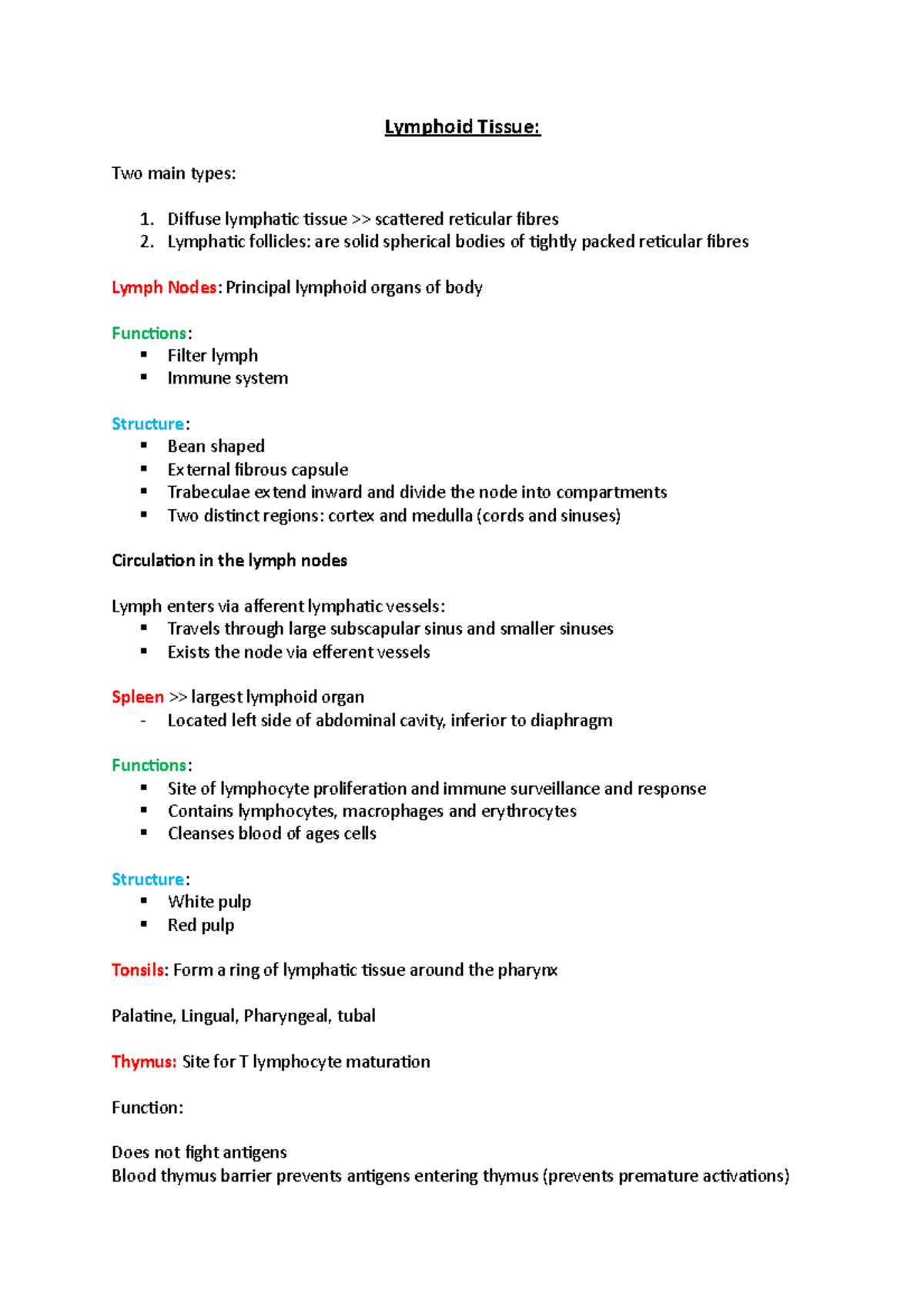 Lymphoid Tissue - Lymphoid Tissue: Two main types: Diffuse lymphatic ...