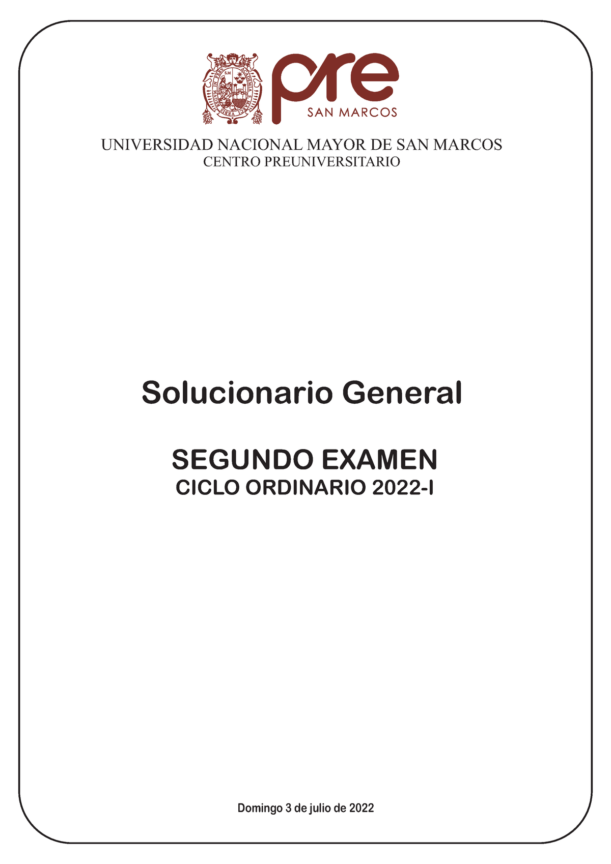 Solucionario General 2do Examen Ciclo Ordinario 2022-I - Solucionario ...