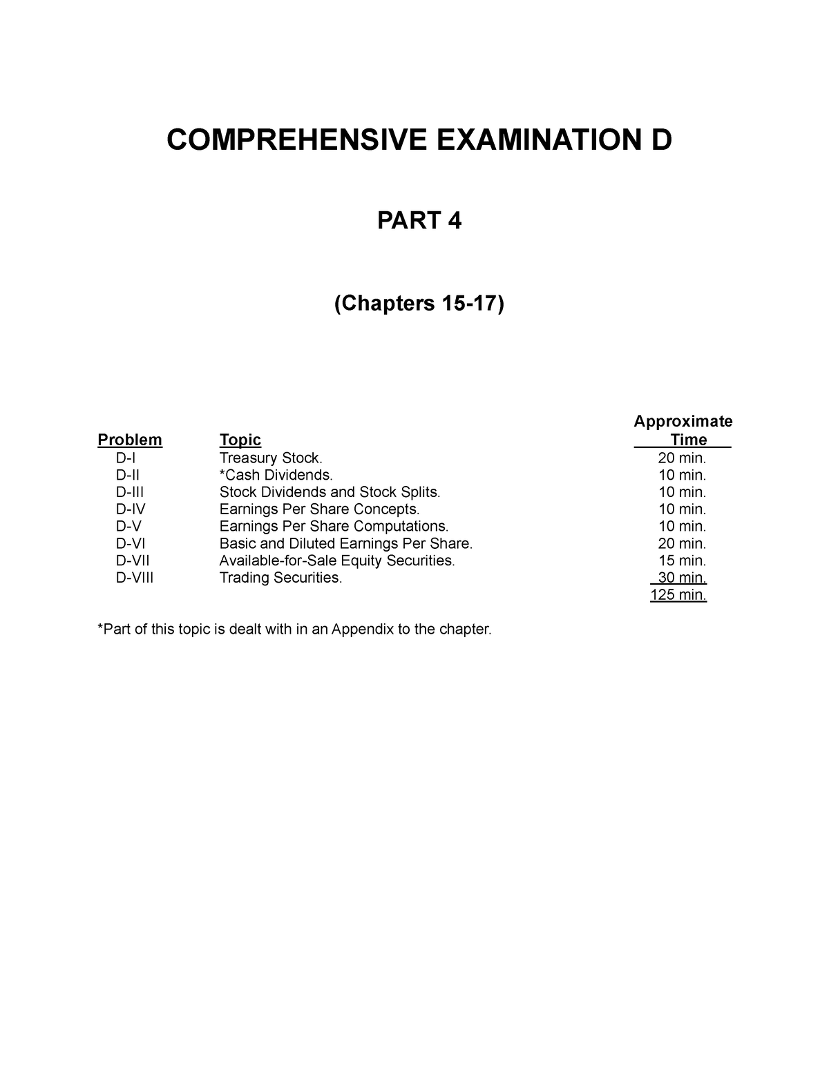 Comprehensiveexam D - Comprehensive Exam - COMPREHENSIVE EXAMINATION D ...