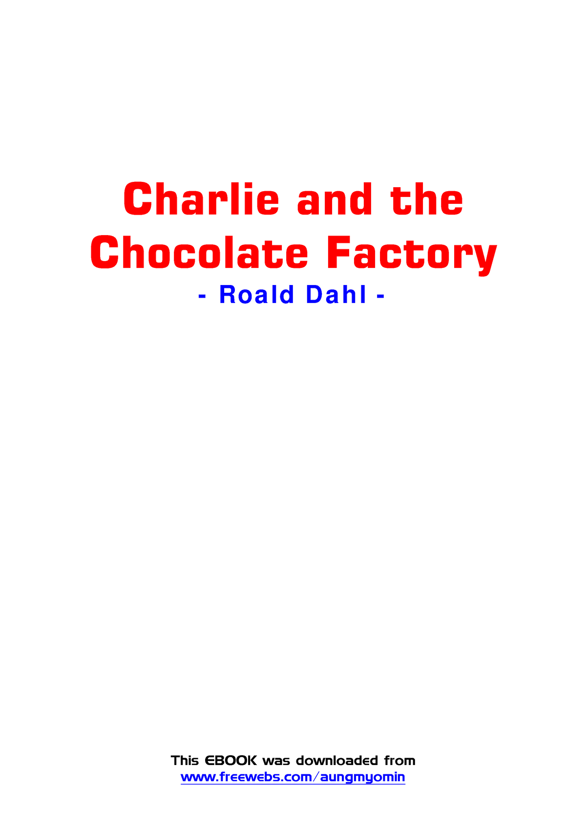 charlie and the chocolate factory summary essay