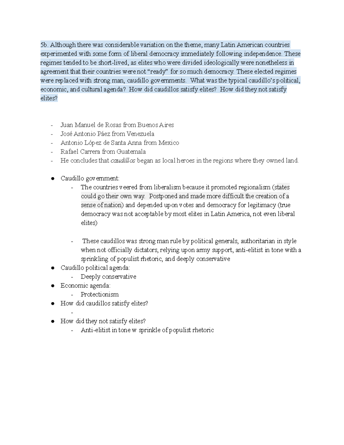 Final Exam Essay Prompts Practice 5b. Although there was considerable
