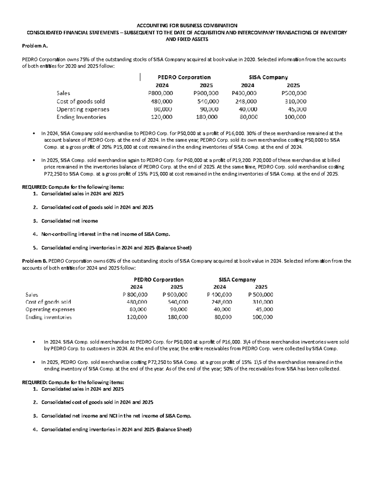 Accounting FOR Business Combination ACCOUNTING FOR BUSINESS