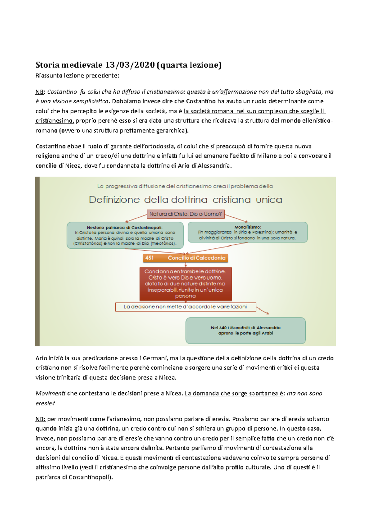 Dottrina cristiana unica e monachesimo (+ analisi brani) Storia