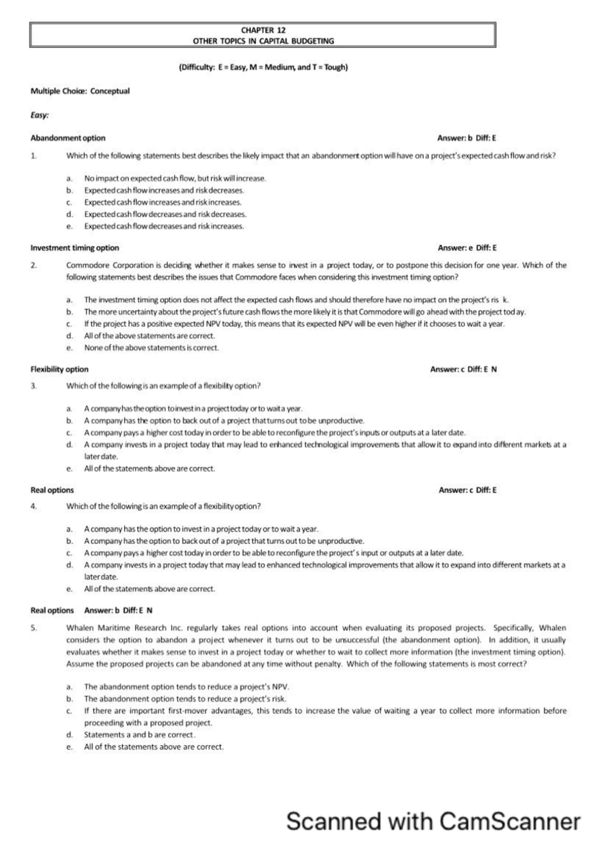 Capital Budgeting 2 Bs Accountancy Studocu