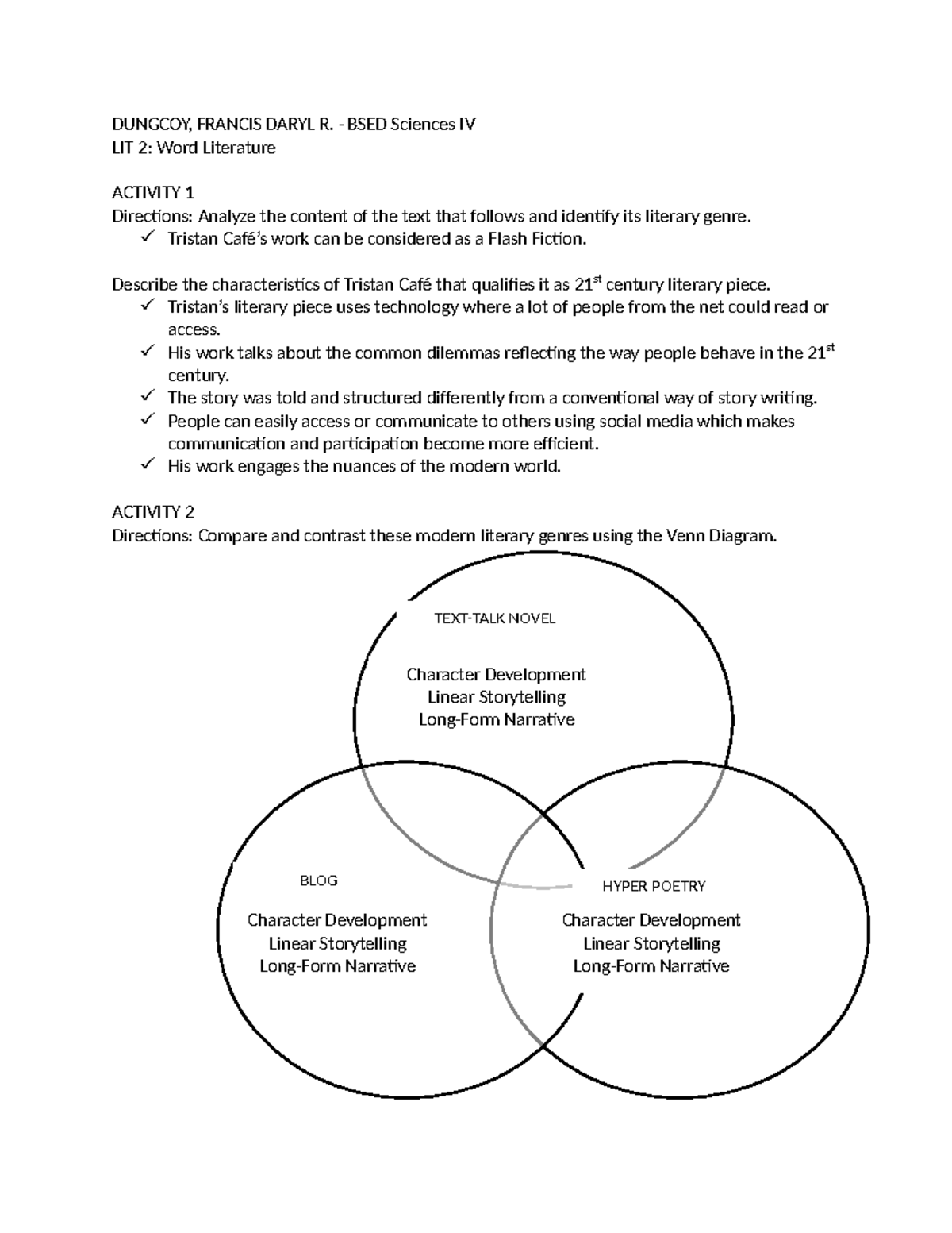 LIT2 Activity - for stidy - DUNGCOY, FRANCIS DARYL R. - BSED Sciences ...