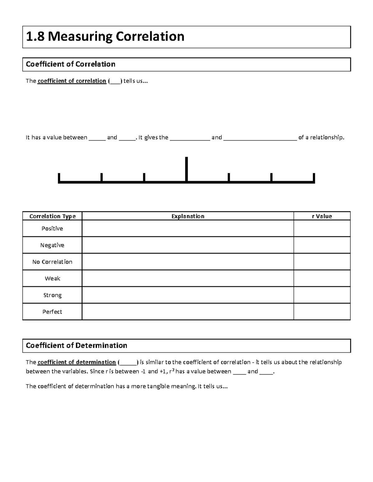 1.8 Measuring Correlation - 1 Measuring Correlation Coefficient of ...