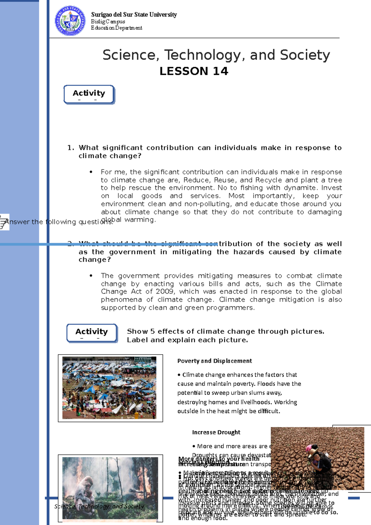 Lesson 14-Cimate-Change - - Studocu