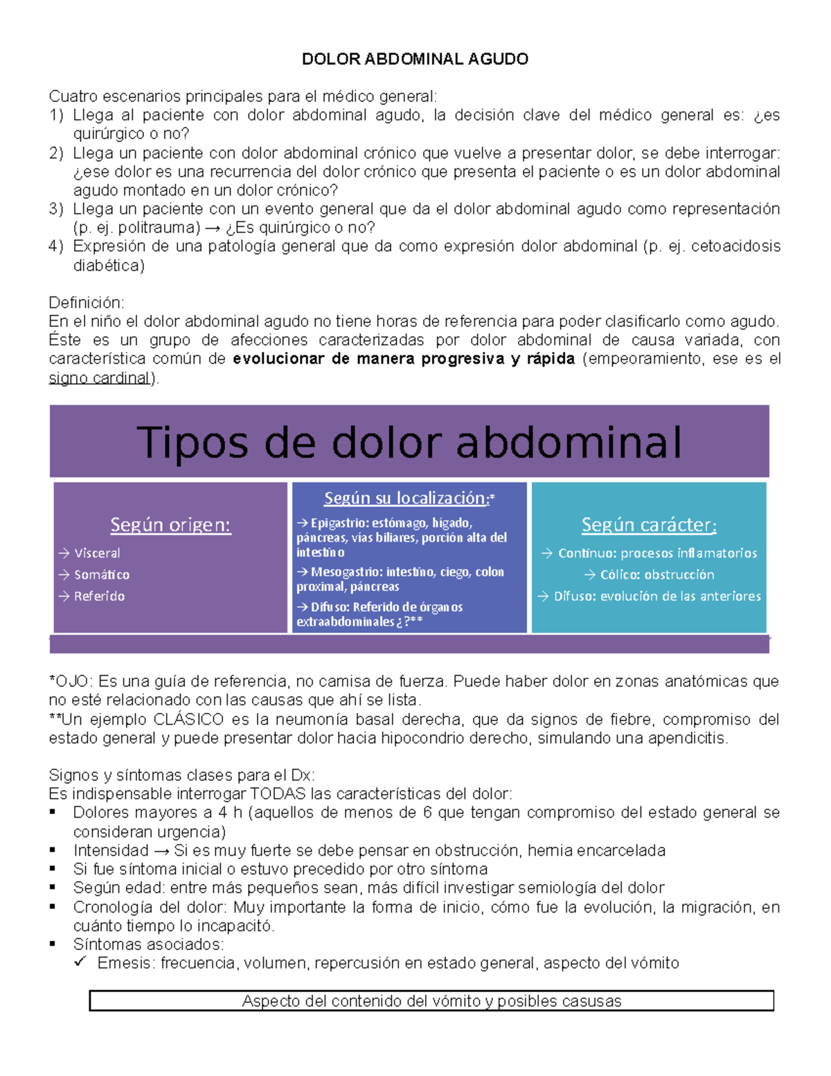 Abdomen agudo medico definicion
