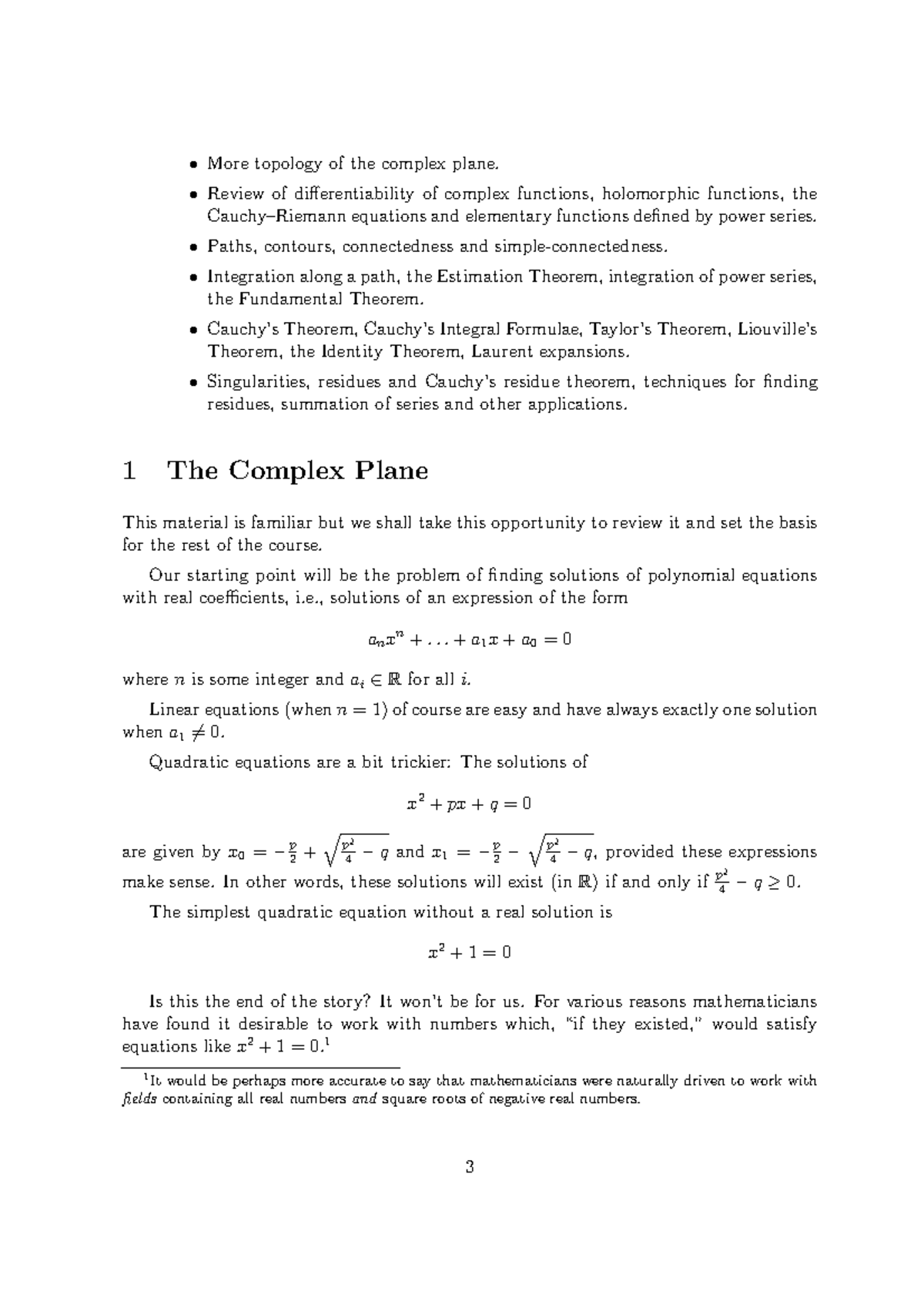 Chapter 01 The Complex Plane - More topology of the complex plane ...