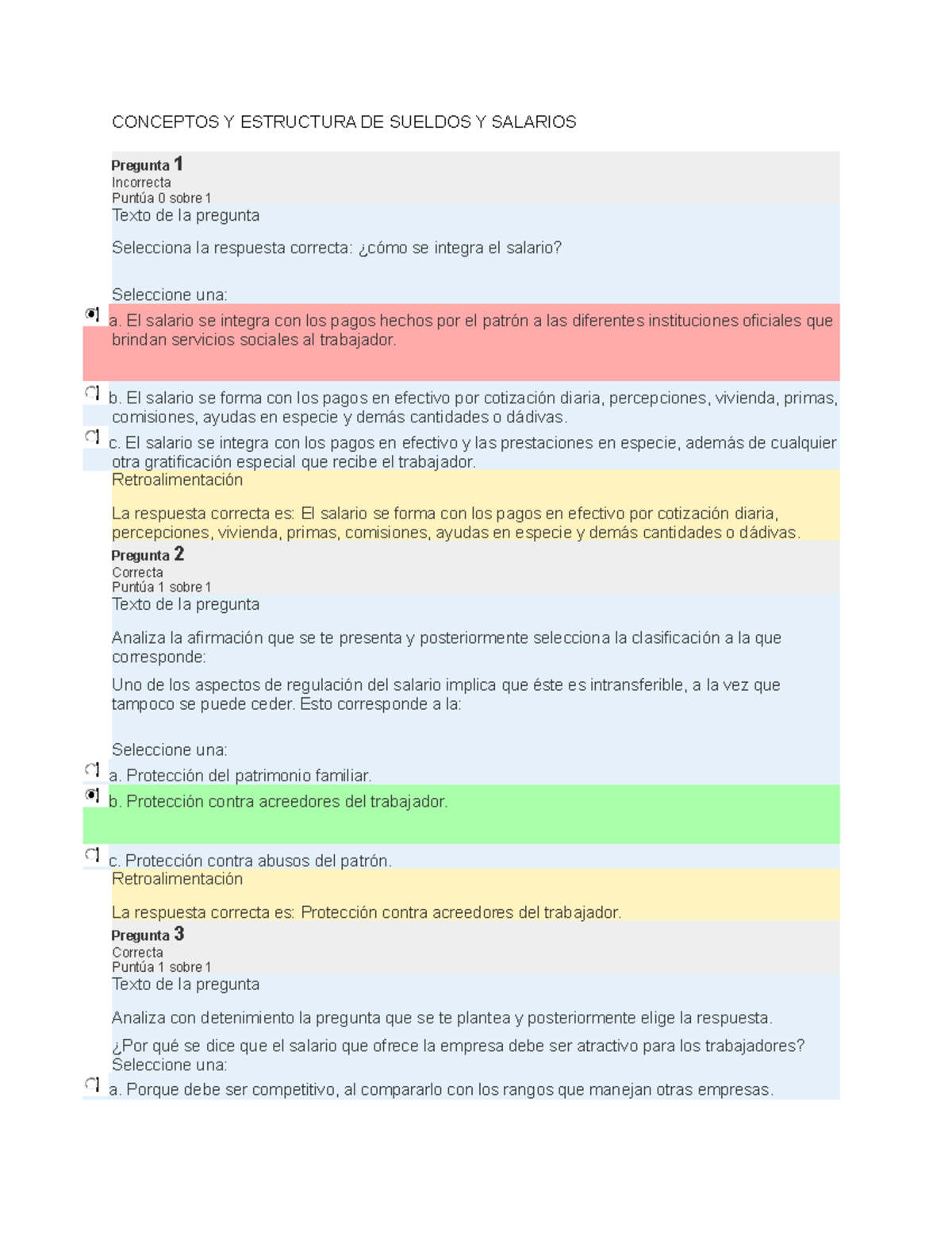 Examen Conceptos Y Estructura DE Sueldos Y Salarios - CONCEPTOS Y  ESTRUCTURA DE SUELDOS Y SALARIOS - Studocu