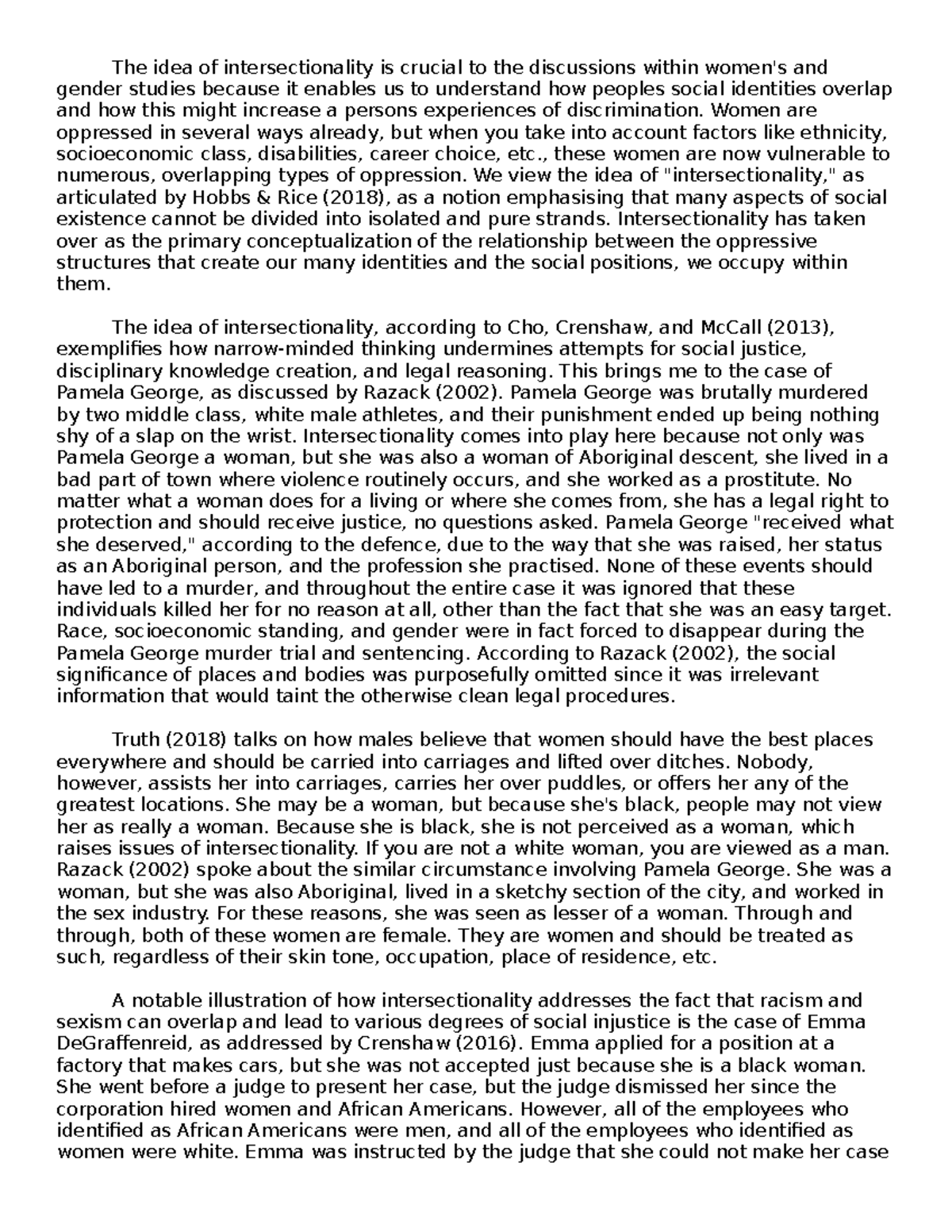 Understanding Intersectionality In Gender Studies Studocu