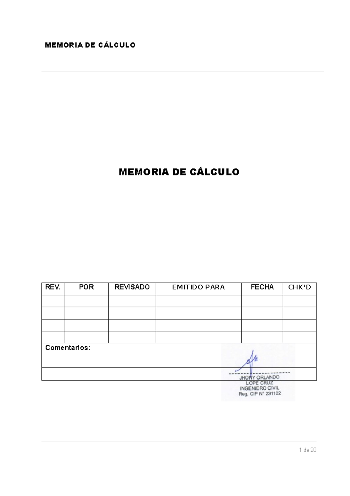 Memoria de calculo rack madera - MEMORIA DE CÁLCULO MEMORIA DE CÁLCULO