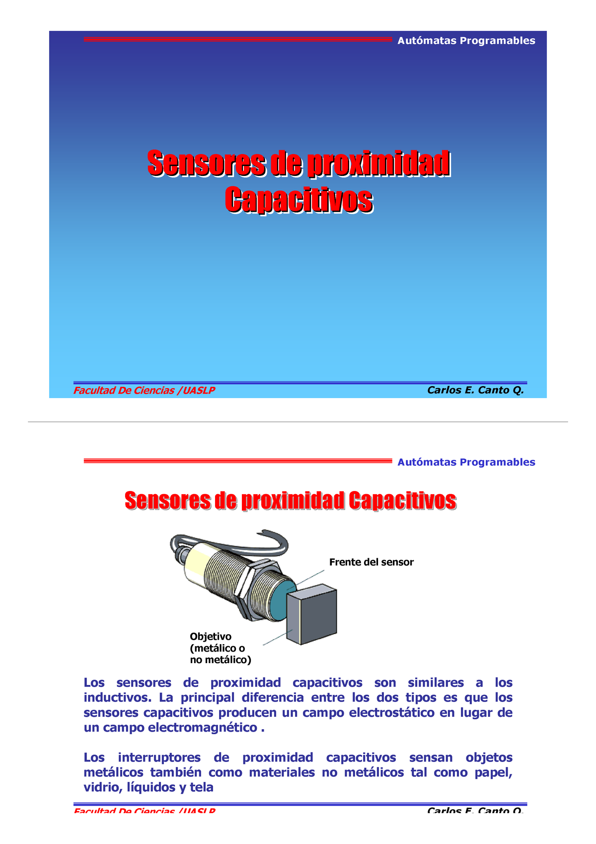 Sensores Capacitivos - TRABAJO ACADEMICO - Sensores De Proximidad ...