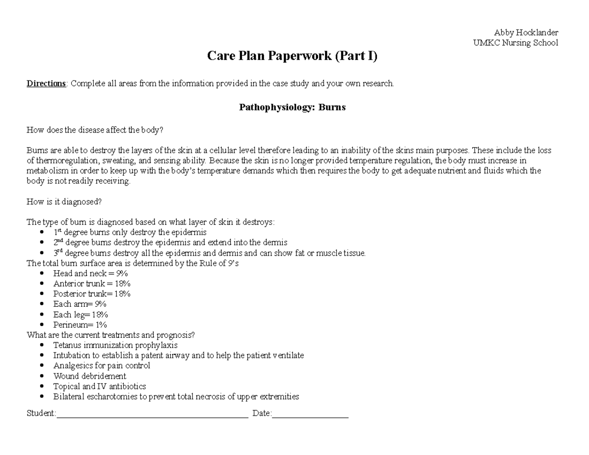 burn-care-plan-for-critical-care-umkc-nursing-school-care-plan-paperwork-part-i-directions