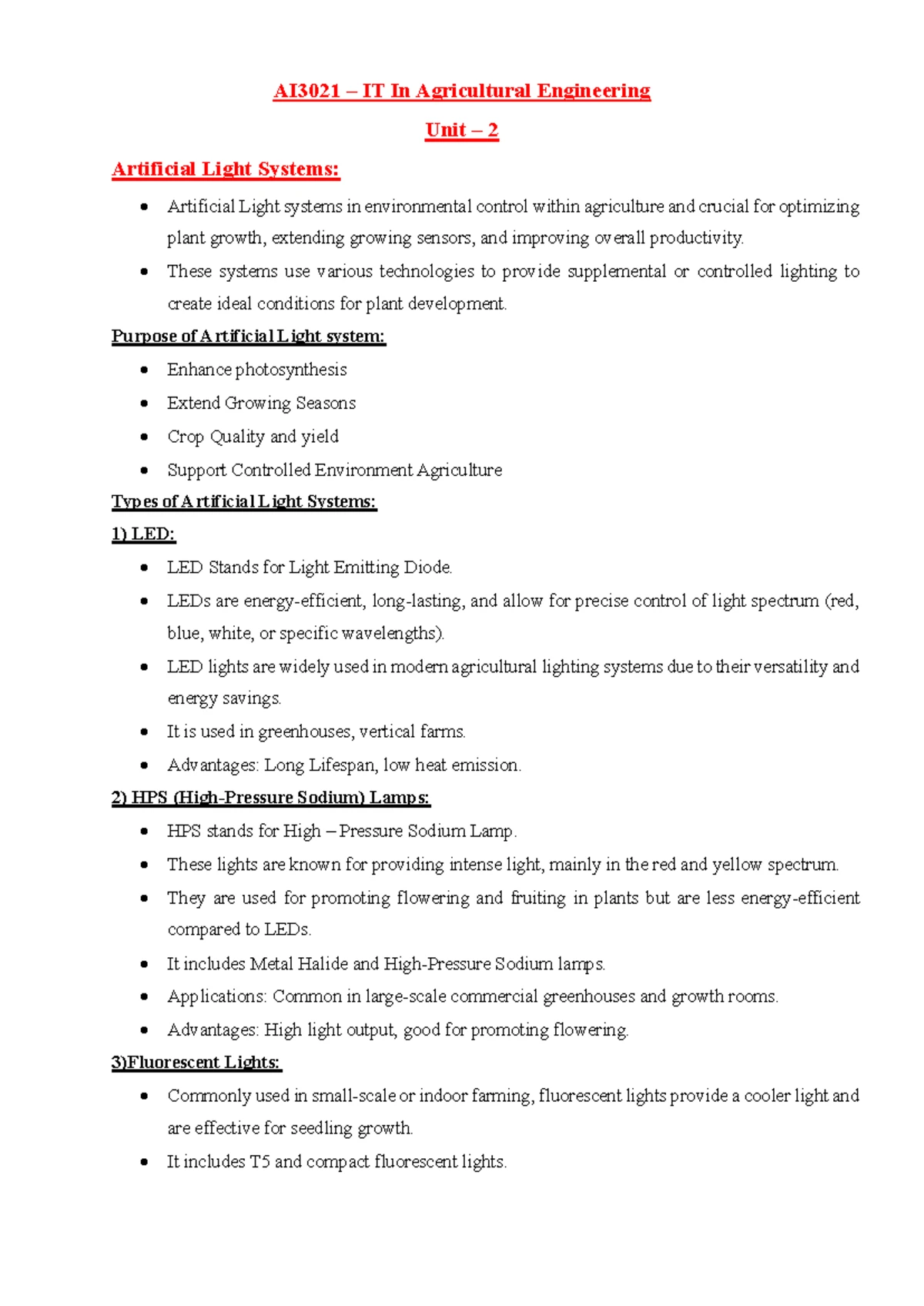 Document from DK - This notes is unit 5 - 1 UNIT I Precision Farming ...