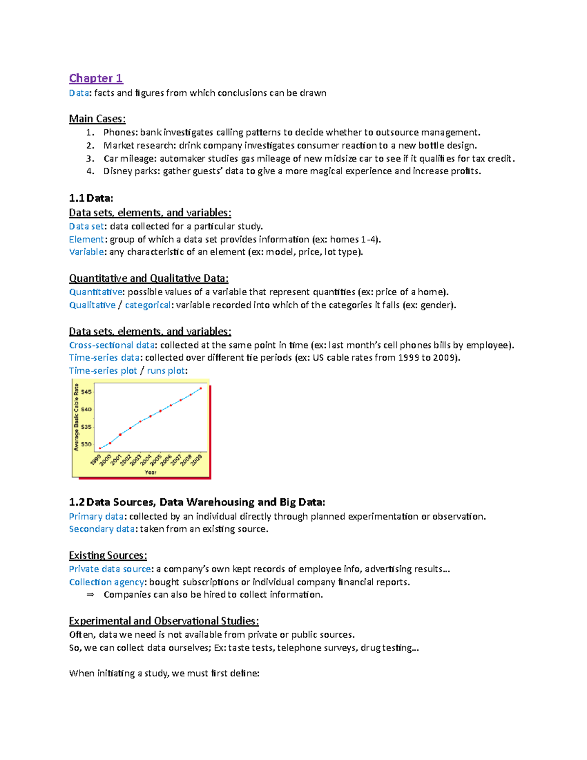 Chapters 1-2 - Chapter 1-2 notes - Chapter 1 Data: facts and figures ...