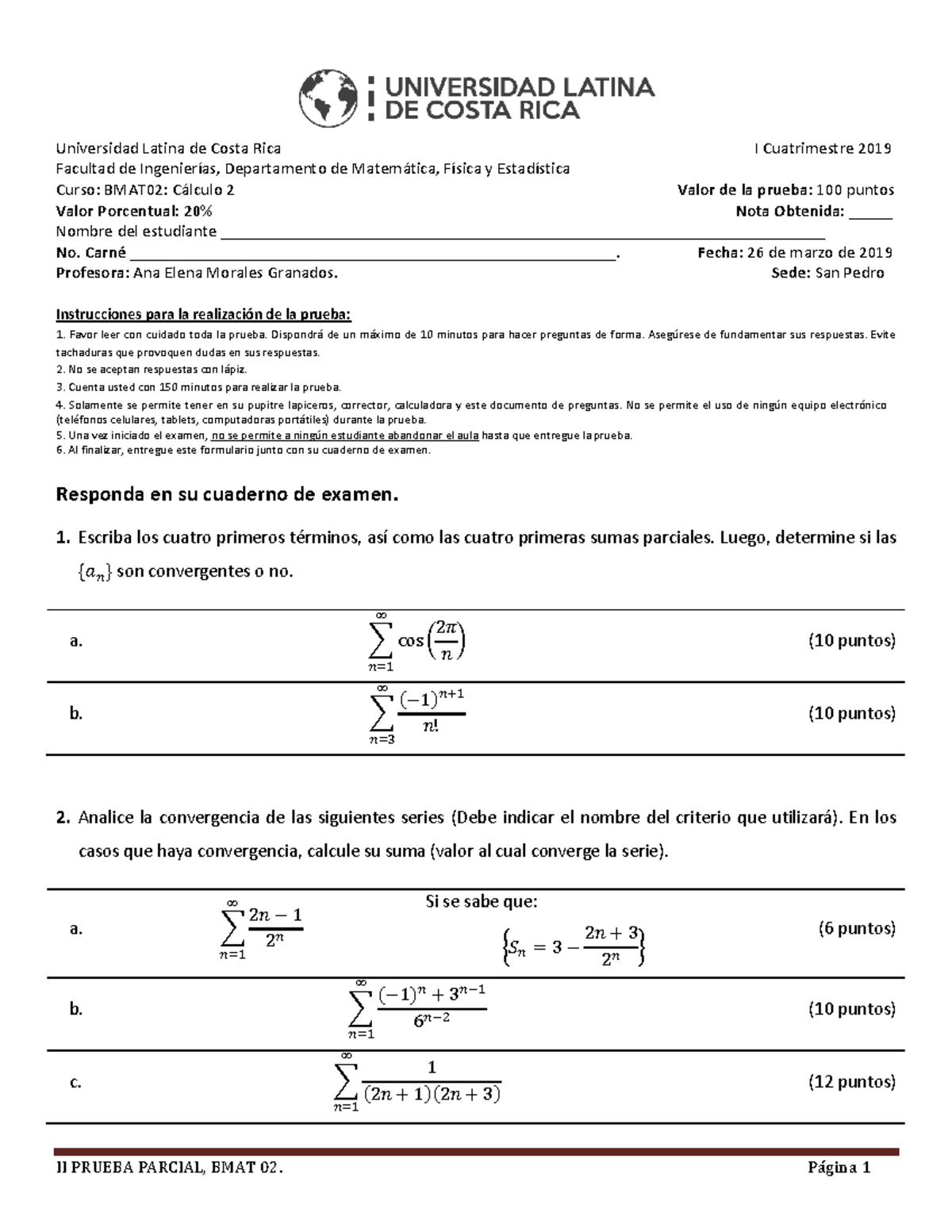 Examen De Muestra/práctica 16 Febrero 2019, Preguntas Y Respuestas ...