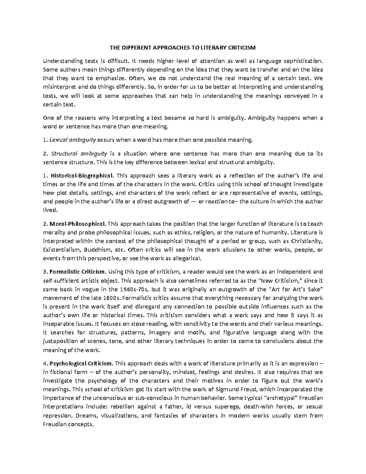 the-different-approaches-to-literary-criticism-the-different