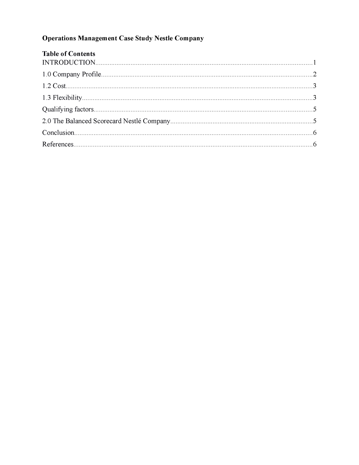 dissertation thesis on operations management