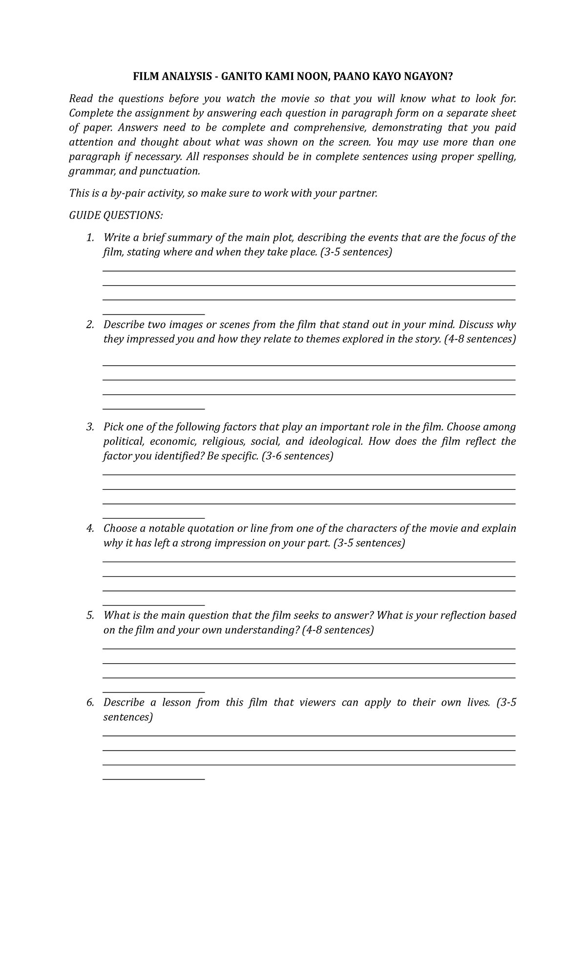 Lifwriz-FILM- Analysis 2 - Accountancy - Studocu