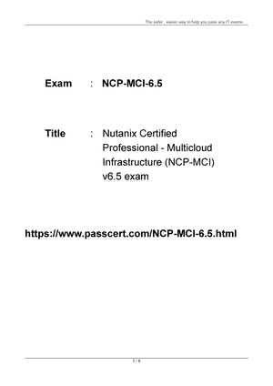 NCP-MCI-6.5 Valid Braindumps