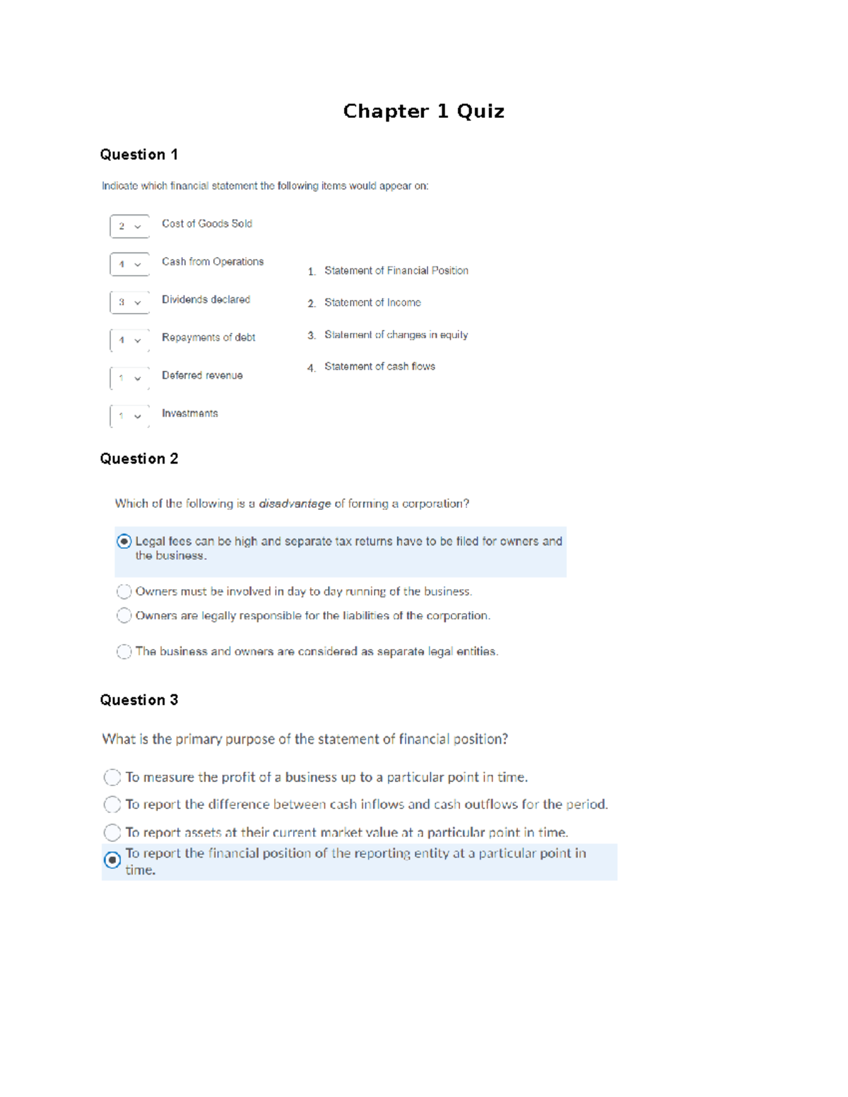 Accounting Final Exam - Chapter 1 Quiz Question 1 Question 2 Question 3 ...