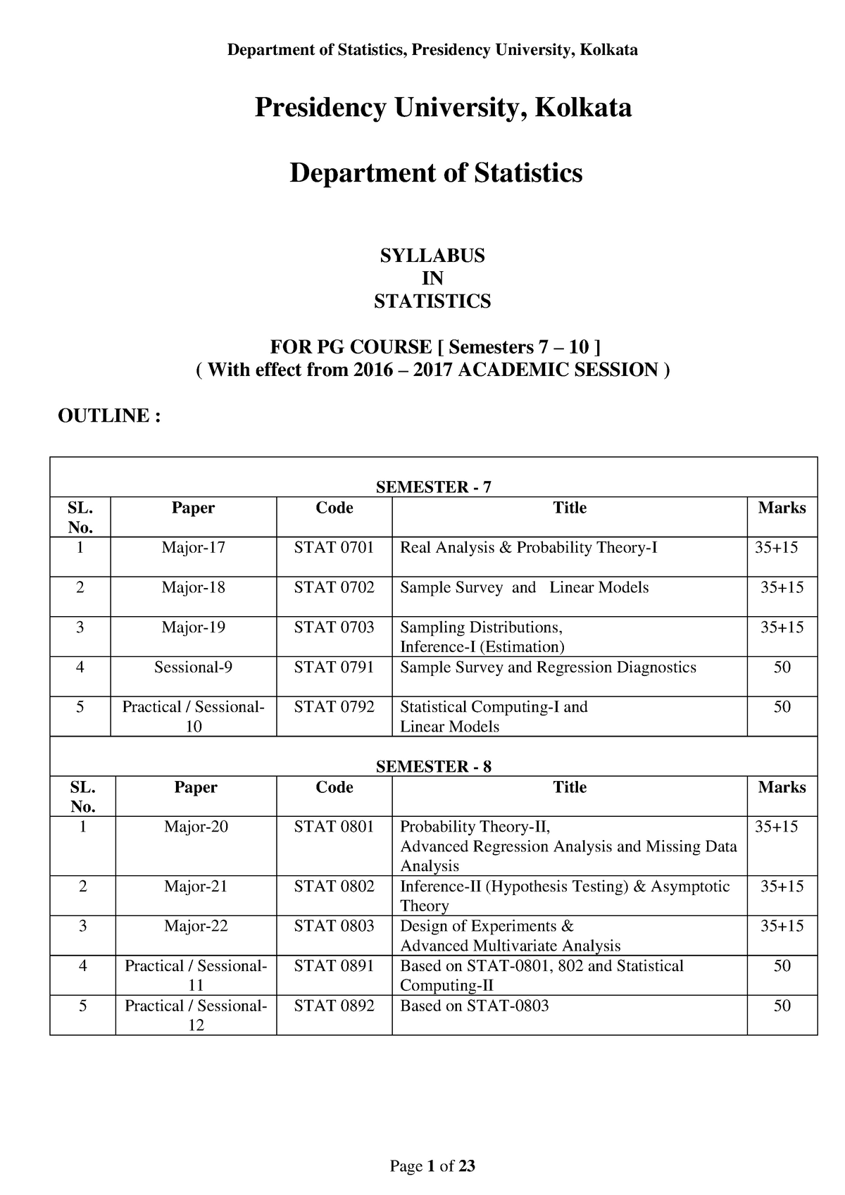 phd statistics syllabus