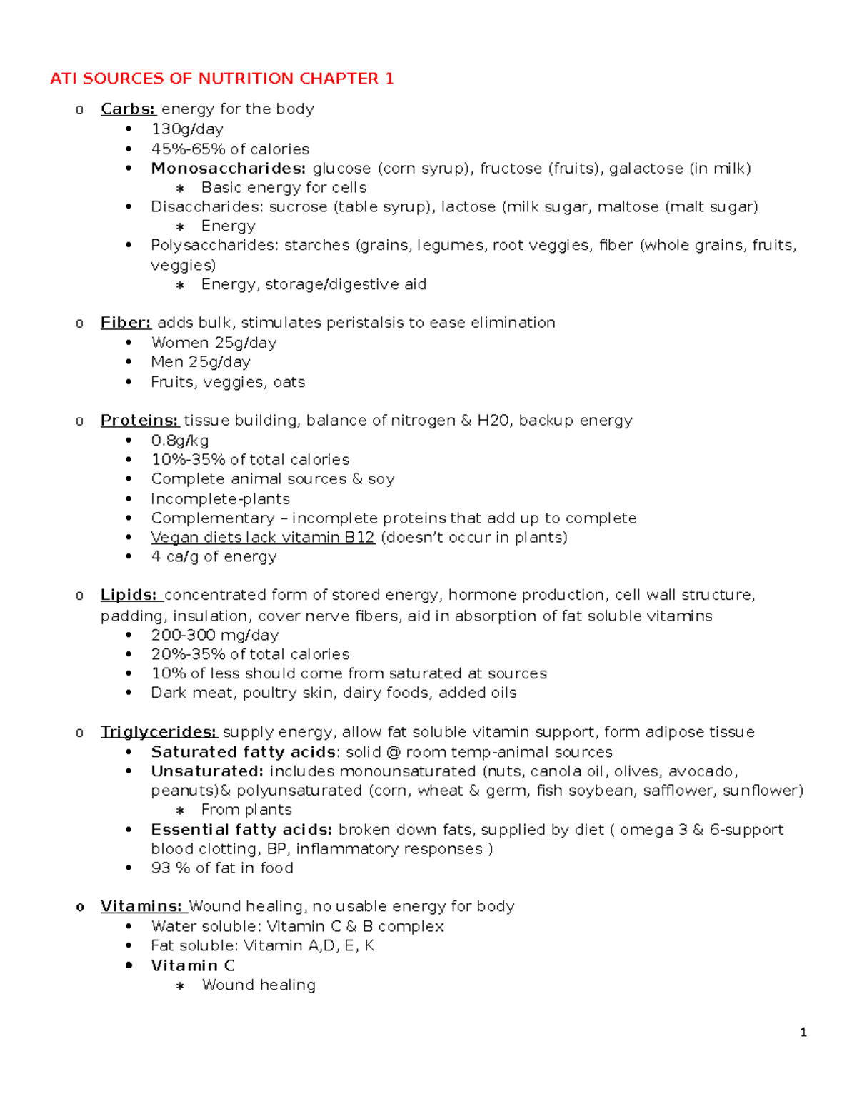 Study guide i used for ATI Nutrition exam docx - ATI SOURCES OF ...