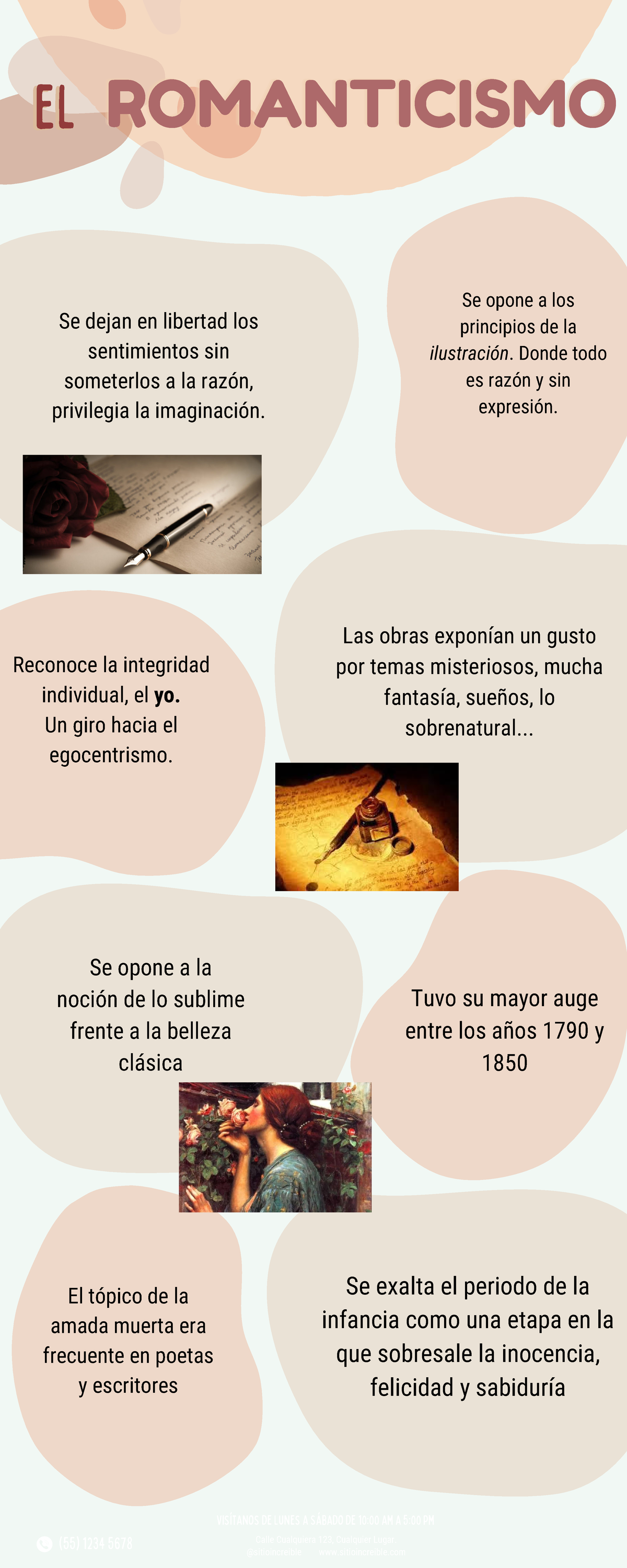 Infografia Romanticismo ELEL ROMANTICISMOROMANTICISMOROMANTICISMO Se Dejan En Libertad Los