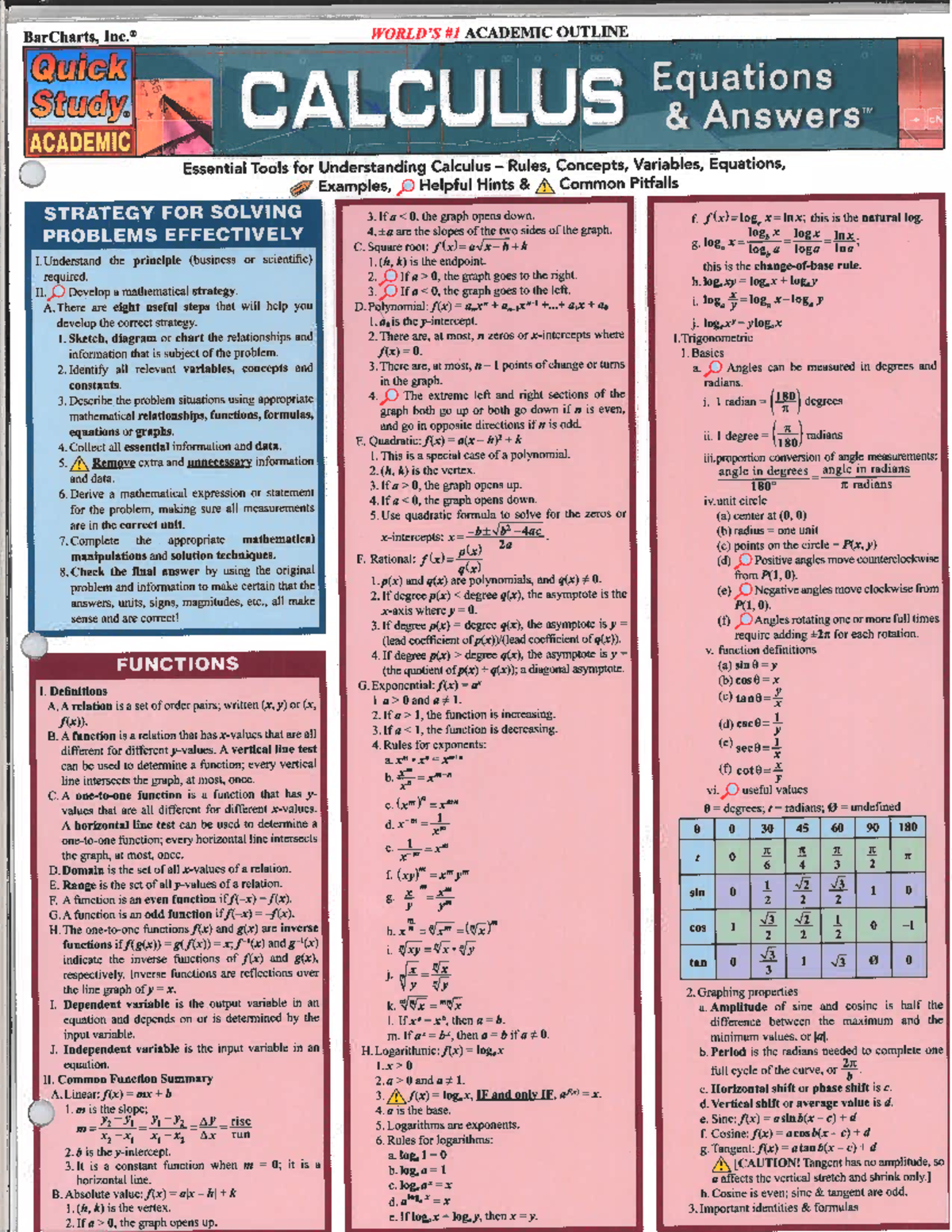 Calculus equations and answers 1 - MATH 152 - Studocu