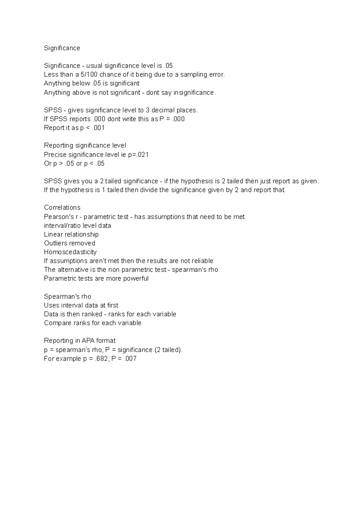 Design and analysis - statistics - Significance Significance - usual ...