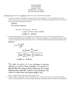 Total-Hydrostatics-Force-on-Surfaces P2 - Fluid Mechanics - Studocu