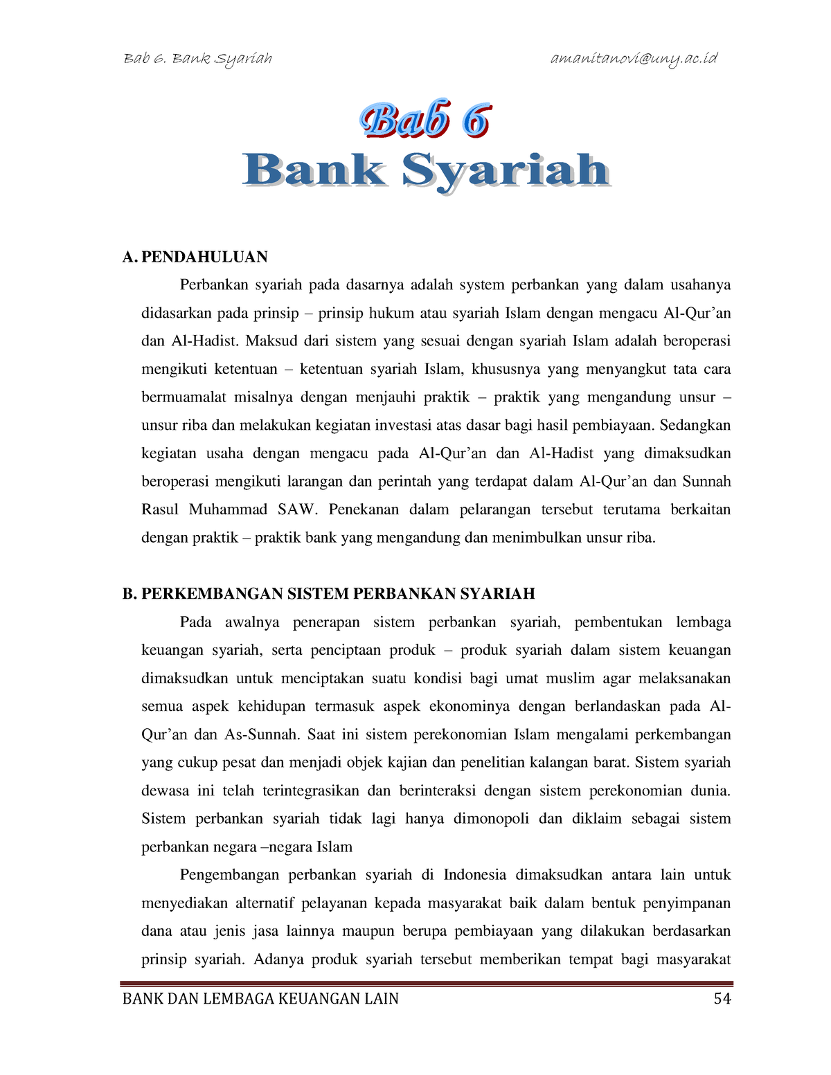 judul essay tentang perbankan syariah