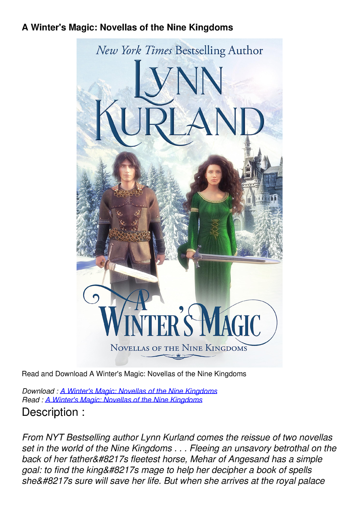 DOWNLOAD/PDF A Winter's Magic: Novellas Of The Nine Kingdoms - A Winter ...