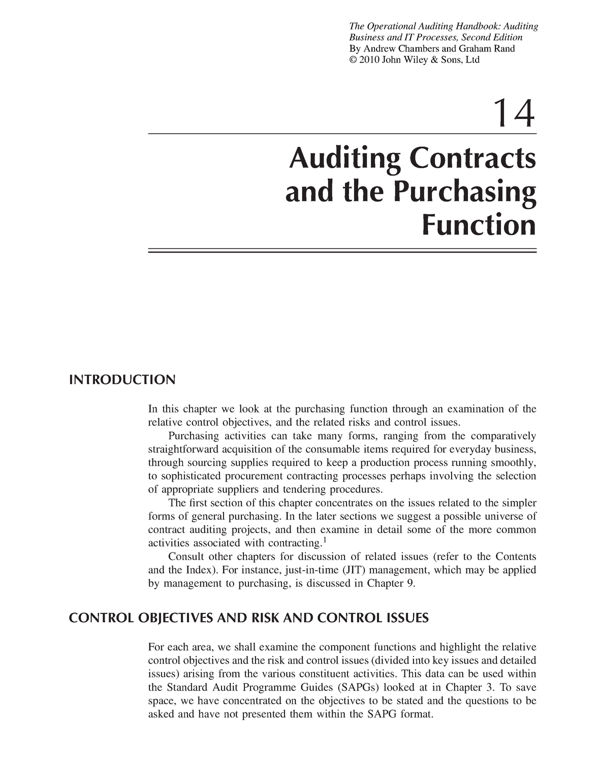 Auditing contracts and the purchasing function 2015 - 14 Auditing ...